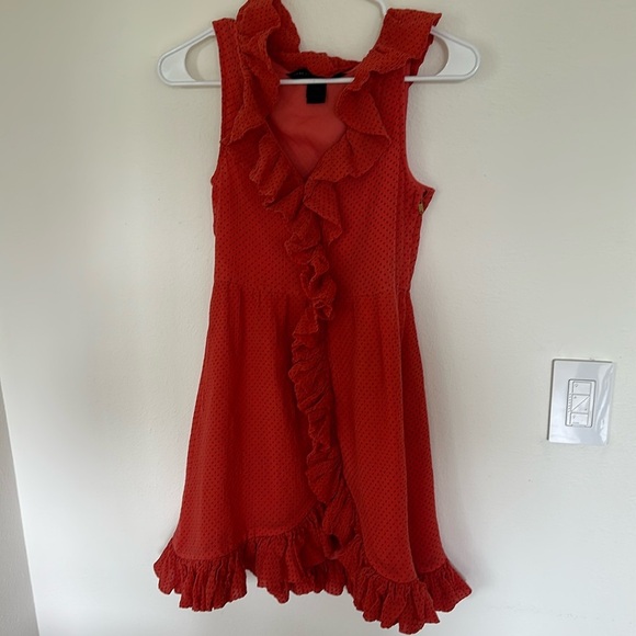 Y2K Marc by Marc Jacobs Silk Mini Dress | Ruffle Front | Size 0 - Picture 1 of 5